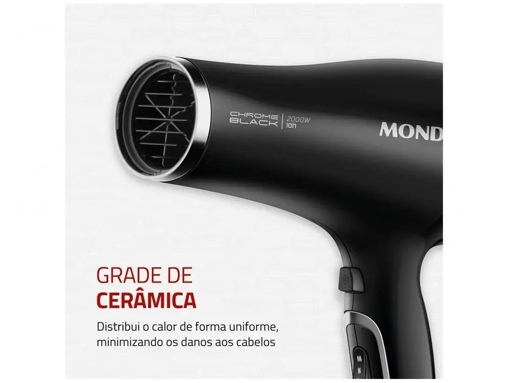 Mondial Tourmaline Ion Black Hair Dryer-110V
